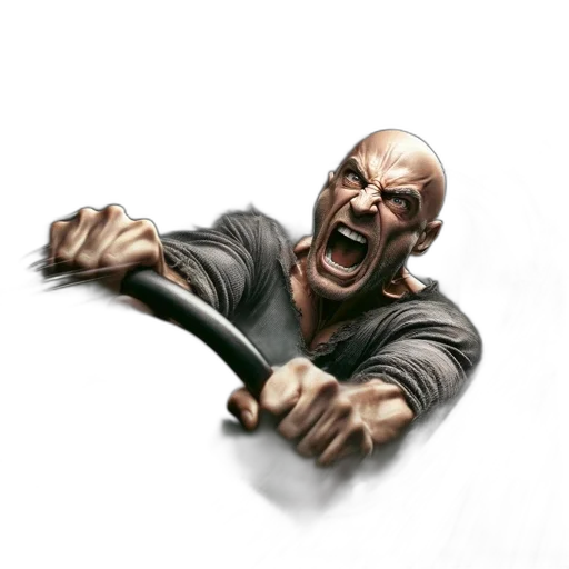 staff, weapon, creature, face, concept art, photorealistic, comic book art, 3d render transparent PNG cut-out