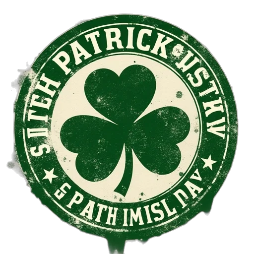 grungy, patrick, day, rubber, stamp transparent PNG cut-out