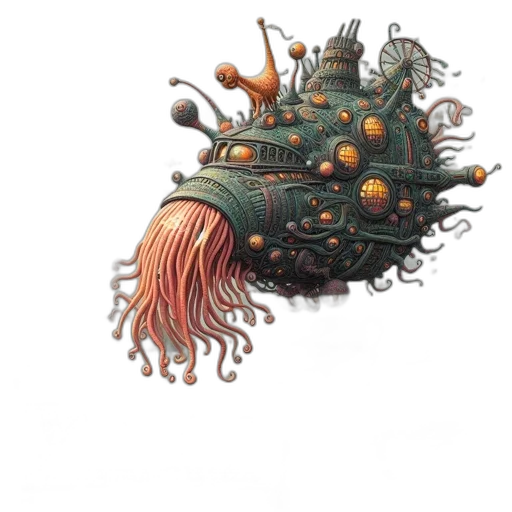 crown, creature, hat, hair, concept art, fantasy art, watercolor, 3d render transparent PNG cut-out