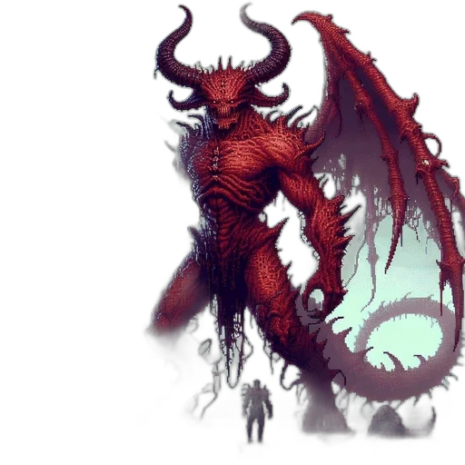 dragon, creature, animal, concept art, fantasy art, pixel art, comic book art, red transparent PNG cut-out