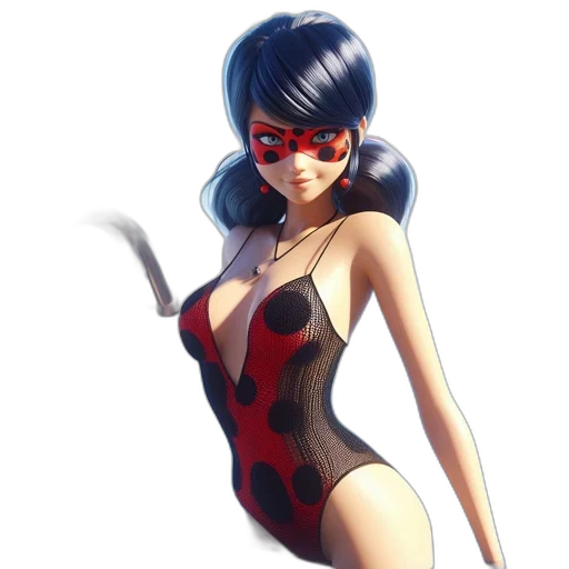dress, concept art, comic book art, anime, 3d render, red, animated, female transparent PNG cut-out