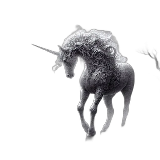 dragon, creature, animal, hair, fantasy art, concept art, photorealistic, 3d render transparent PNG cut-out