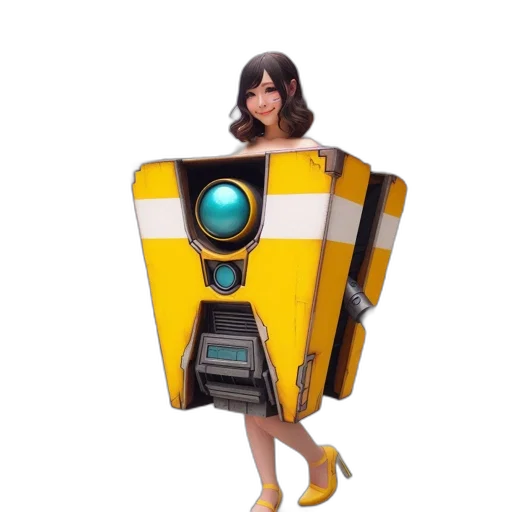 robot, dress, creature, car, 3d render, concept art, outer space, young transparent PNG cut-out