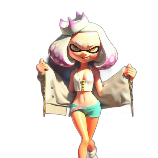 dress, jacket, weapon, staff, concept art, 3d render, watercolor, vaporwave transparent PNG cut-out