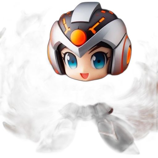 robot, mask, weapon, face, 3d render, concept art, anime, fantasy art transparent PNG cut-out