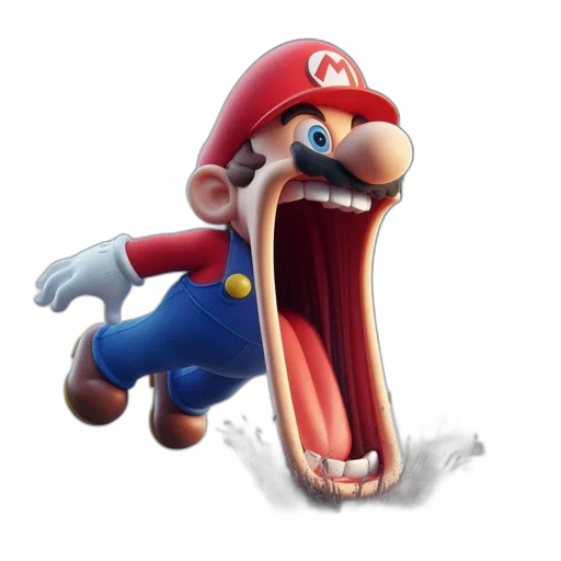 face, creature, animal, mask, 3d render, concept art, photorealistic, mario transparent PNG cut-out