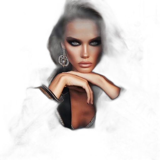 face, jewelry, dress, mask, photorealistic, fantasy art, 3d render, concept art transparent PNG cut-out