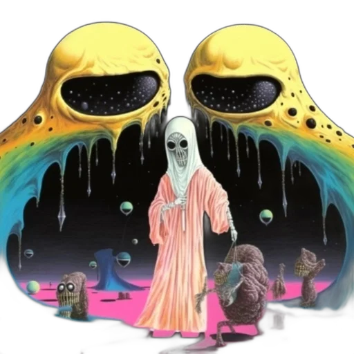 mask, creature, shoes, concept art, comic book art, pixel art, fantasy art, outer space transparent PNG cut-out
