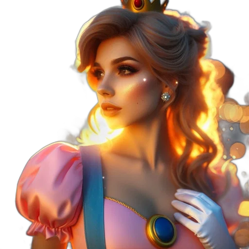 crown, dress, jewelry, face, concept art, fantasy art, 3d render, photorealistic transparent PNG cut-out