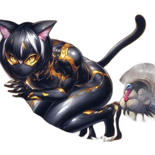 animal, creature, concept art, fantasy art, pixel art, cyberpunk, dark, autumnal transparent PNG cut-out