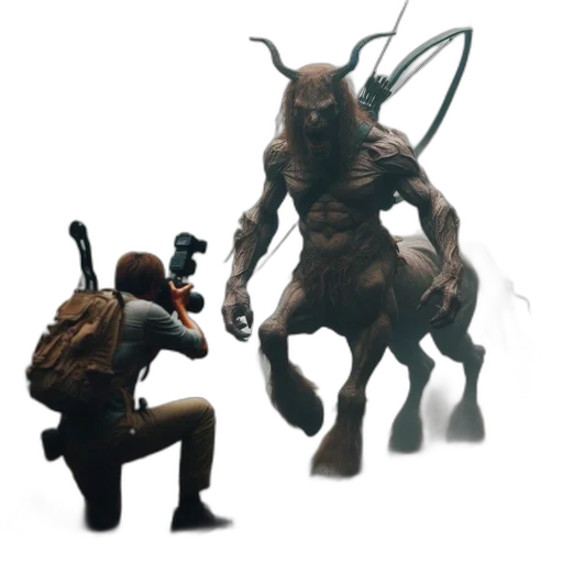 creature, weapon, animal, staff, concept art, 3d render, fantasy art, pixel art transparent PNG cut-out