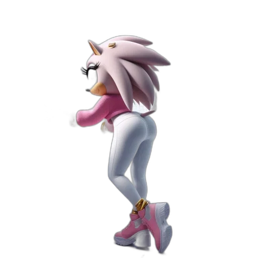 creature, animal, hat, shoes, 3d render, concept art, vaporwave, cartoon transparent PNG cut-out