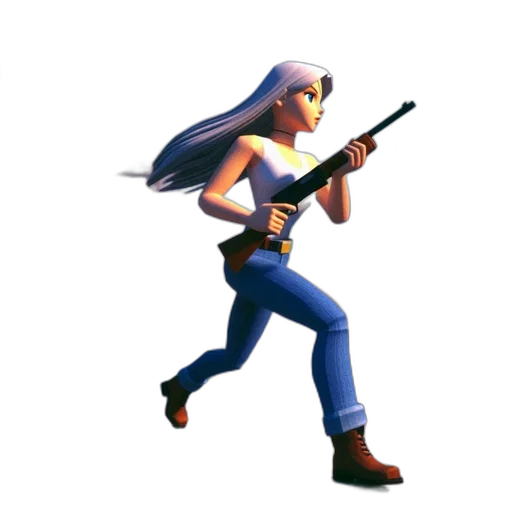 weapon, staff, concept art, 3d render, pixel art, fantasy art, female, character transparent PNG cut-out