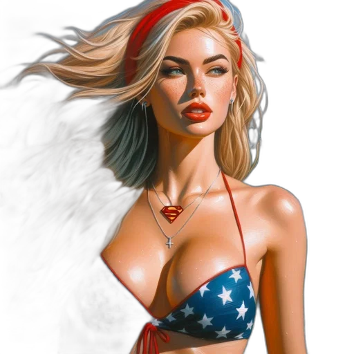 dress, comic book art, photorealistic, fantasy art, oil painting, red, digitally, illustrated transparent PNG cut-out