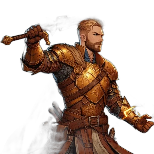 staff, sword, fantasy art, concept art, comic book art, pixel art, golden, earth tones transparent PNG cut-out