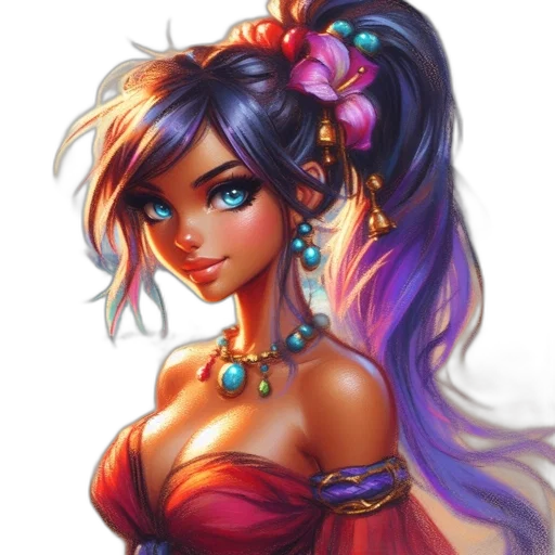 jewelry, dress, face, crown, fantasy art, concept art, anime, pixel art transparent PNG cut-out