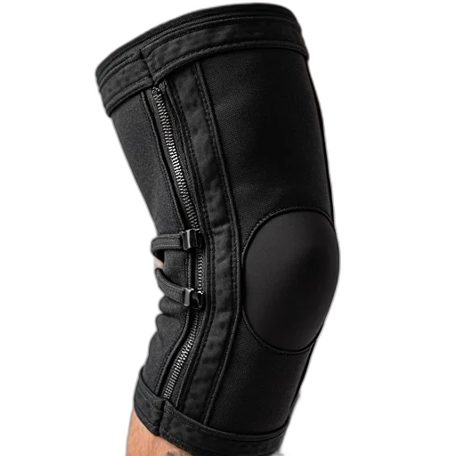 shoes, jacket, knee, brace, double, zipper, adjustable, elastic transparent PNG cut-out