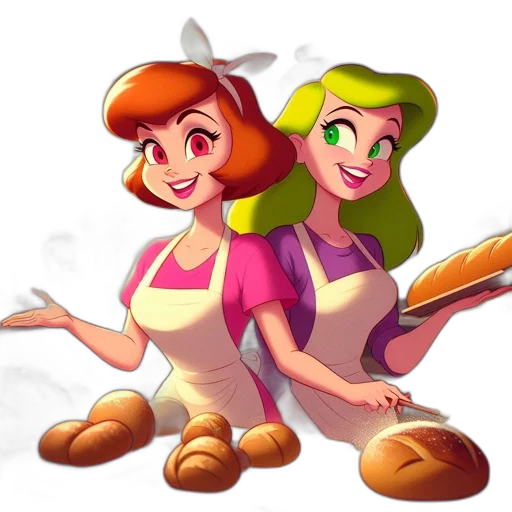 staff, food, concept art, cartoon, 3d render, fantasy art, two, animated transparent PNG cut-out