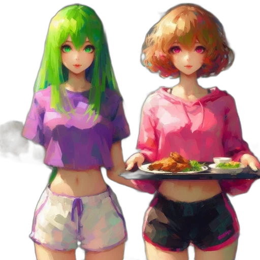 food, dress, pixel art, concept art, anime, fantasy art, fire, neon lights transparent PNG cut-out