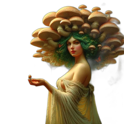hat, hair, crown, dress, fantasy art, concept art, photorealistic, oil painting transparent PNG cut-out