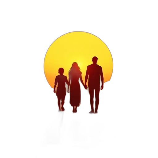 3d render, photorealistic, sunset, golden transparent PNG cut-out