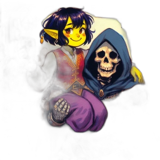 concept art, fantasy art, pixel art, comic book art, bustling, tavern, young, creature transparent PNG cut-out