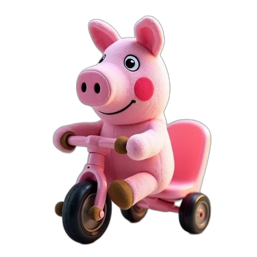 animal, car, 3d render, concept art, photorealistic, plush, toy, pep transparent PNG cut-out