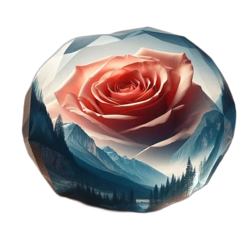 jewelry, flower, crown, photorealistic, fantasy art, 3d render, concept art, red transparent PNG cut-out