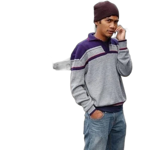 jacket, hat, staff, face transparent PNG cut-out