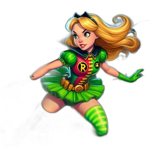 dress, staff, pixel art, fantasy art, concept art, comic book art, neon, green transparent PNG cut-out