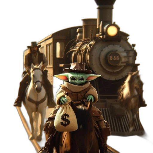 mask, staff, hat, robot, concept art, 3d render, fantasy art, wild transparent PNG cut-out