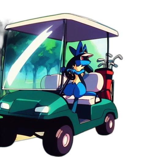 car, concept art, anime, cartoon, vaporwave, blue, blue-feathered, bird transparent PNG cut-out