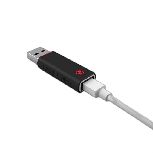 weapon, staff, 3d render, black, usb, flash, drive, red transparent PNG cut-out