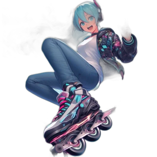 shoes, weapon, robot, concept art, cyberpunk, vaporwave, anime, pastel transparent PNG cut-out