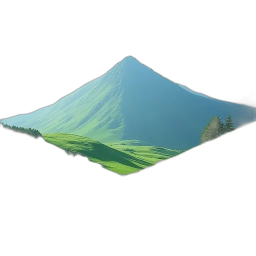 hat, umbrella, hair, mask, 3d render, photorealistic, vaporwave, concept art transparent PNG cut-out