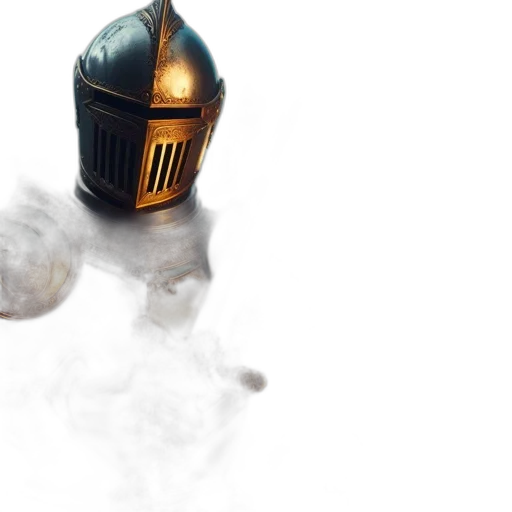 robot, weapon, sword, mask, concept art, 3d render, fantasy art, photorealistic transparent PNG cut-out