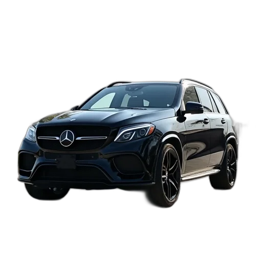 car, 3d render, photorealistic, black, luxury, suv, parked, paved transparent PNG cut-out