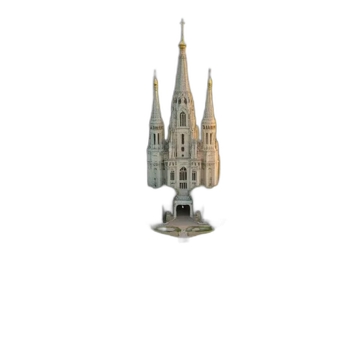 building, crown, 3d render, concept art, photorealistic, pixel art, aerial, view transparent PNG cut-out