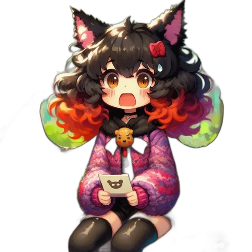 staff, creature, animal, dress, pixel art, anime, fantasy art, concept art transparent PNG cut-out