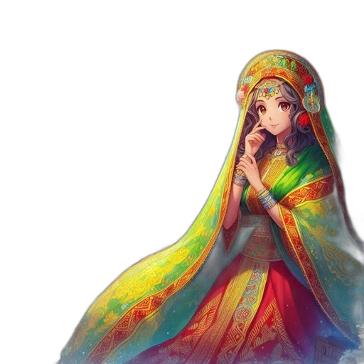 dress, fantasy art, concept art, watercolor, pencil sketch, colorful, pastel, golden transparent PNG cut-out
