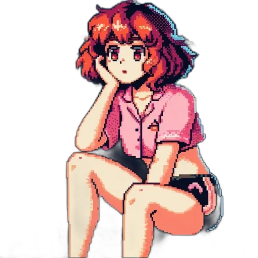 dress, creature, staff, robot, pixel art, vaporwave, watercolor, anime transparent PNG cut-out