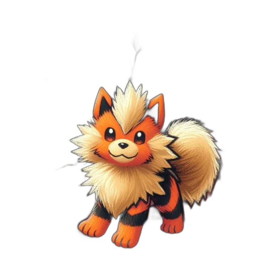 staff, animal, hair, creature, concept art, 3d render, pixel art, fantasy art transparent PNG cut-out