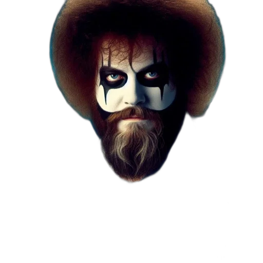 mask, face, hat, hair, concept art, comic book art, fantasy art, pixel art transparent PNG cut-out