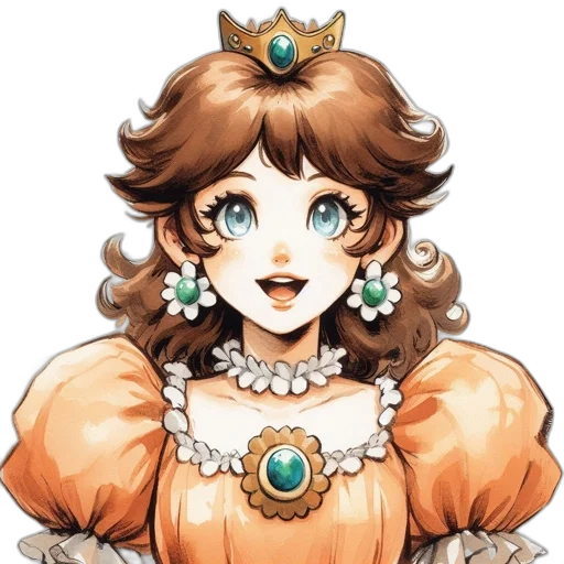 crown, jewelry, face, staff, pixel art, anime, concept art, fantasy art transparent PNG cut-out