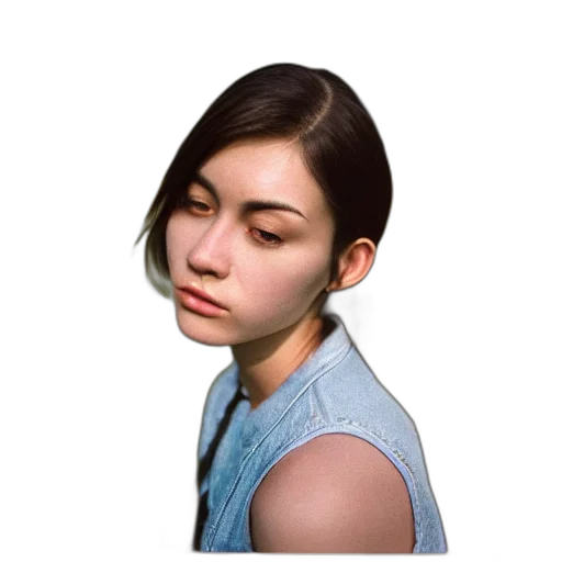 face, hair, jacket, mask transparent PNG cut-out