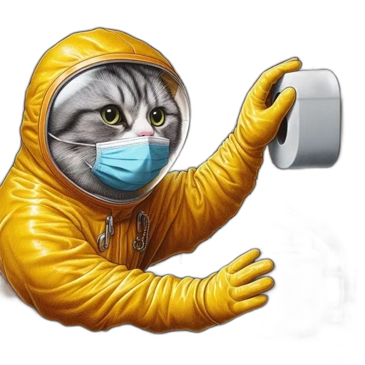 mask, animal, jacket, concept art, cyberpunk, cat-like, creature, protective transparent PNG cut-out