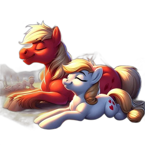 concept art, fantasy art, watercolor, pixel art, fire, red, two, resting transparent PNG cut-out