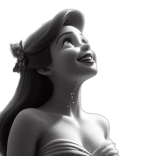 crown, photorealistic, 3d render, cartoon, concept art, animated, female, figure transparent PNG cut-out