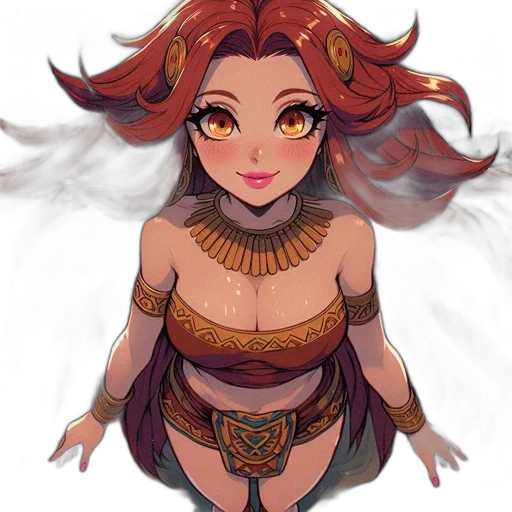 crown, dress, fantasy art, concept art, pixel art, anime, red, golden transparent PNG cut-out