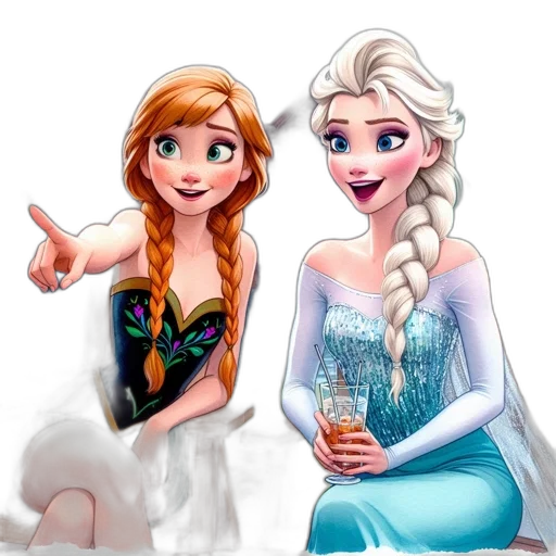 dress, cartoon, fantasy art, concept art, 3d render, snow, fire, underwater transparent PNG cut-out